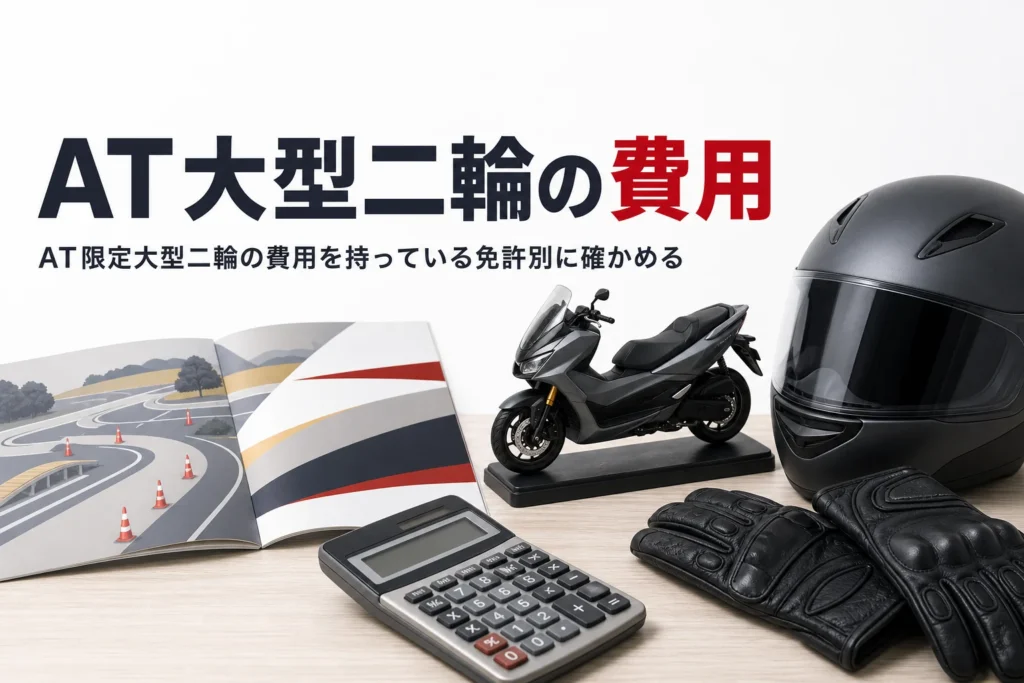 AT限定大型二輪の費用を持っている免許別の時限から考える記事のアイキャッチ