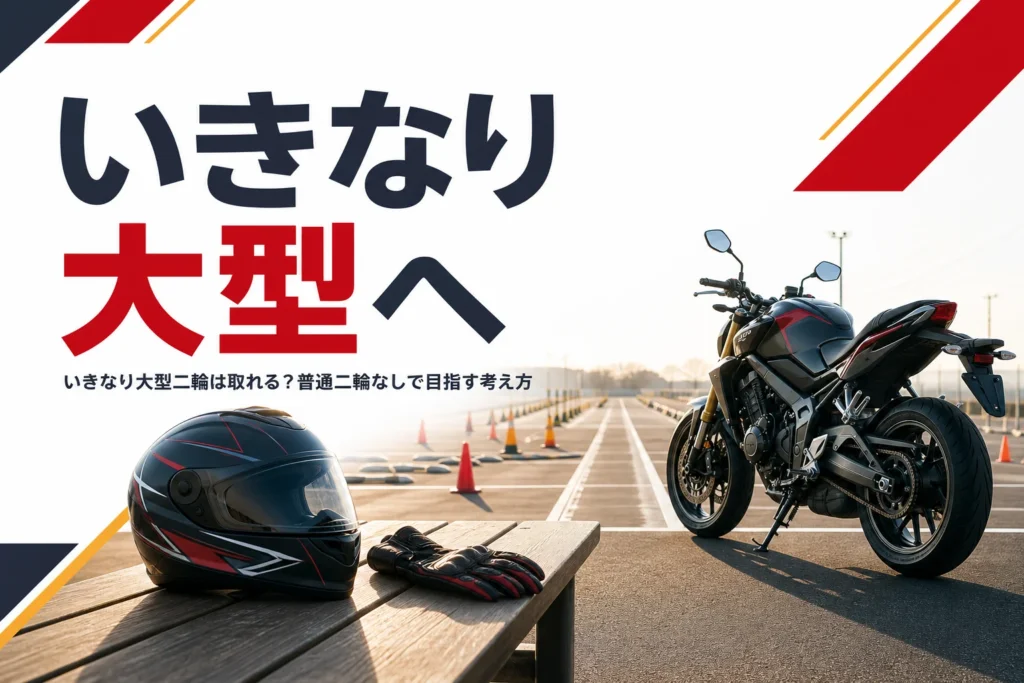 いきなり大型二輪は取れるのか、普通二輪なしで目指す時の考え方を紹介する記事のアイキャッチ