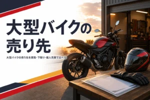 大型バイクの売り先を買取専門店・下取り・個人売買の3つで比べる記事のアイキャッチ