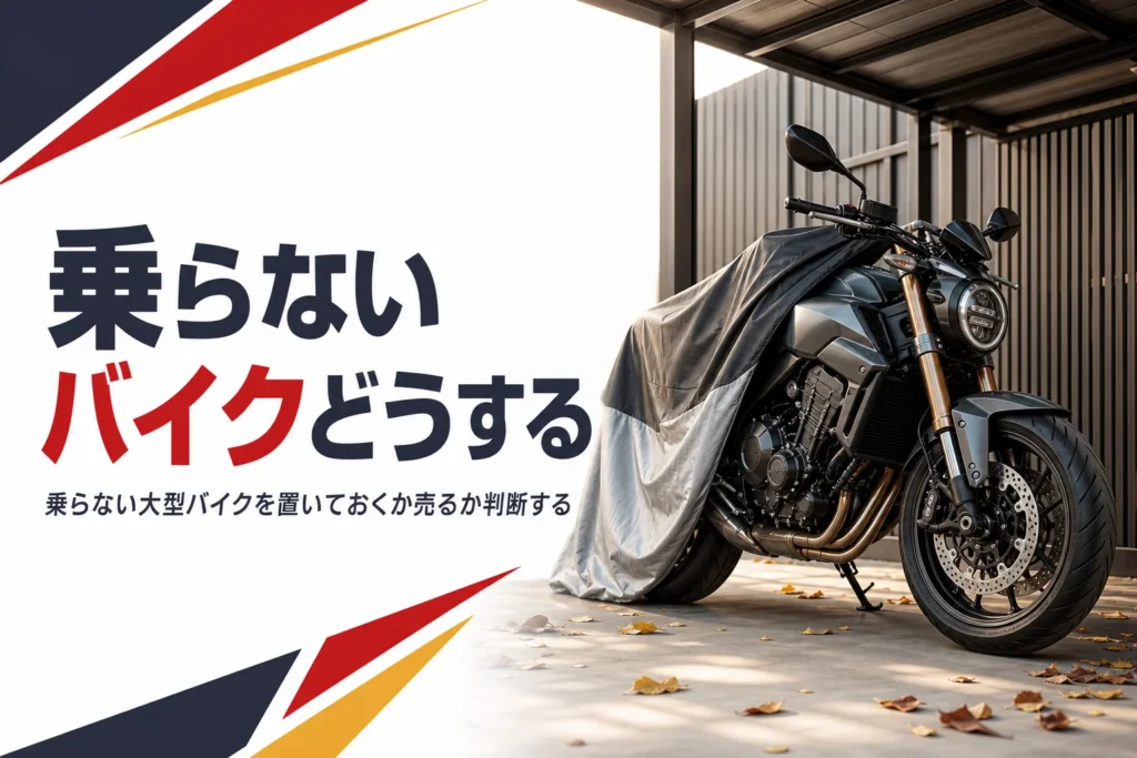 乗らない大型バイクを置いておくか売るか廃車にするかを判断する記事のアイキャッチ